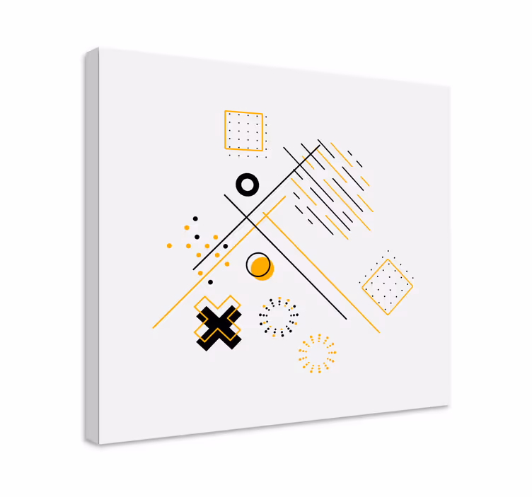 Geometrisch canvas schilderij niet-figuratieve vormen - TenStickers