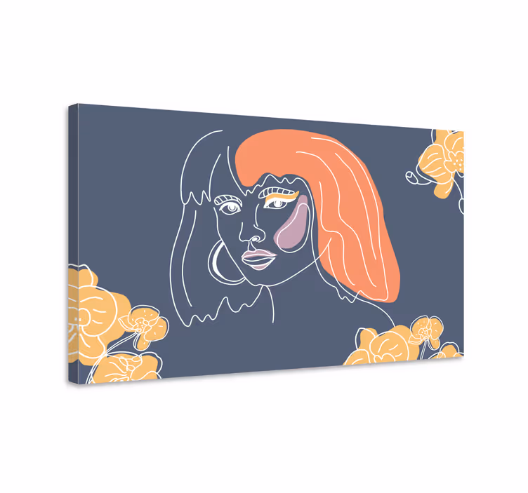 Canvas schilderij mensen en karakters botanisch conceptueel - TenStickers