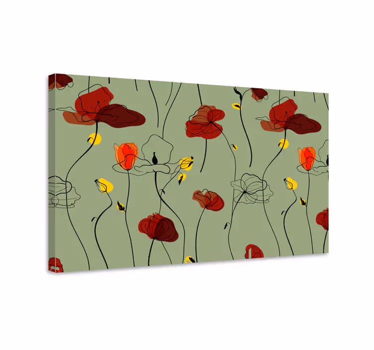 Canvas schilderij bloemen en planten klaproos motief - TenStickers
