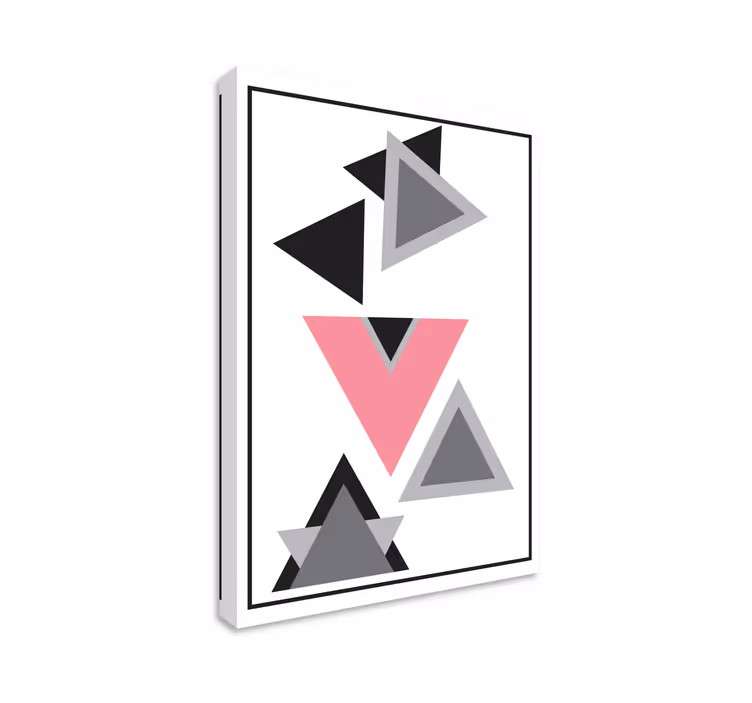 Geometrisch canvas schilderij abstract driehoek arrangement - TenStickers