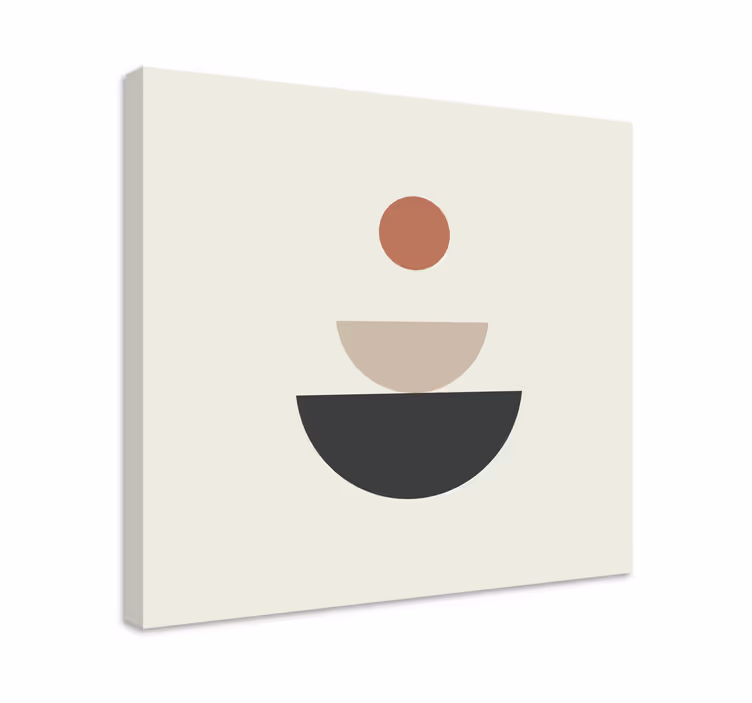 Geometrisch canvas schilderij abstract circulaire strata - TenStickers