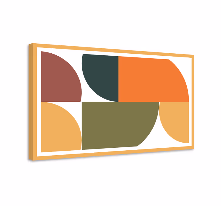 Geometrische vorm compositie Modern canvas schilderij - TenStickers