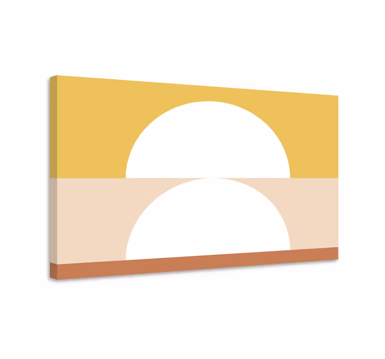 canvas schilderij Twee halve cirkels - TenStickers