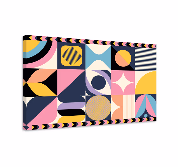 Geometrisch canvas schilderij vormen collage - TenStickers