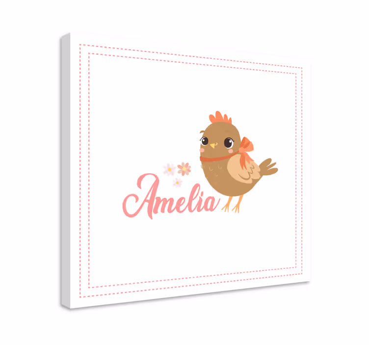 Canvas schilderij dieren schattig vogel karakter - TenStickers