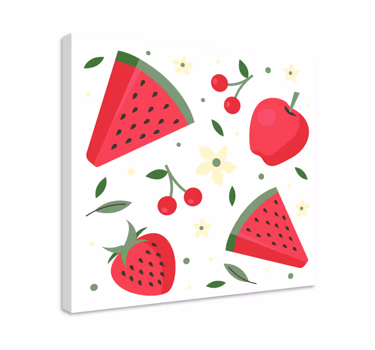 Canvas stilleven en fruit verfrissende fruit genot - TenStickers