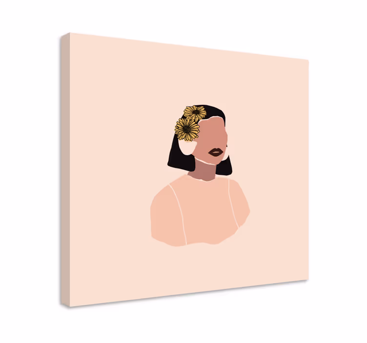 Canvas schilderij mensen en karakters elegante vrouw - TenStickers