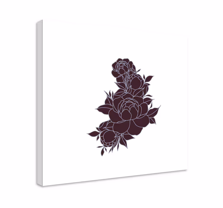 Canvas schilderij bloemen en planten rijke bloemenschikking - TenStickers