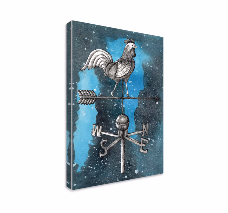 Canvas schilderij dieren weerhaan - TenStickers