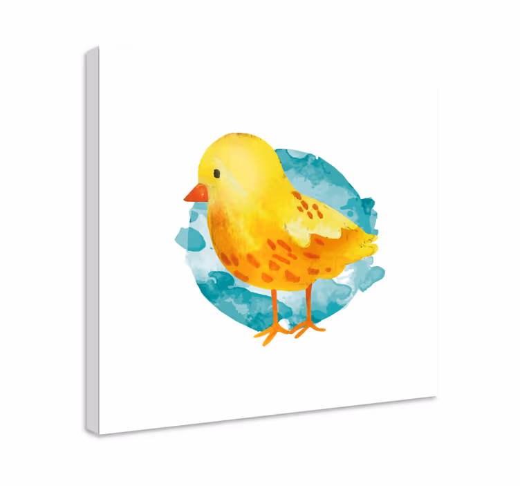 Canvas schilderij vogels charmante gele kriel - TenStickers