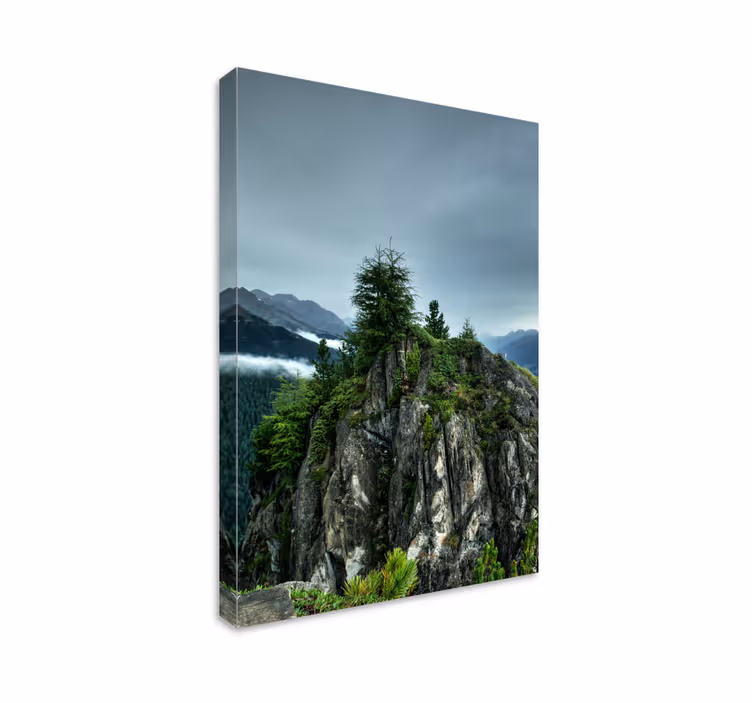 Canvas landschap bergtop landschap - TenStickers
