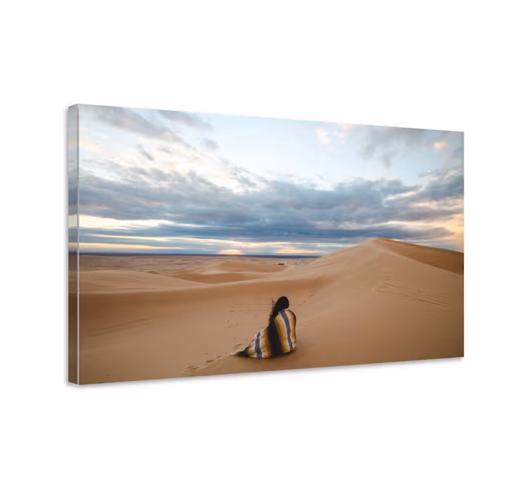 Woestijn eenzaamheid Canvas landschap - TenStickers