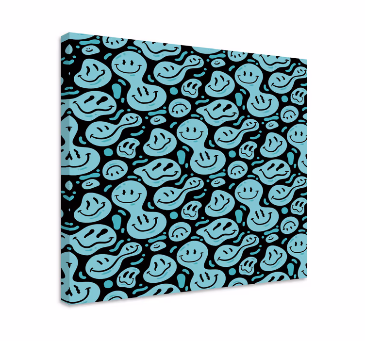 Canvas schilderij andere teksten blije glimlach patronen - TenStickers