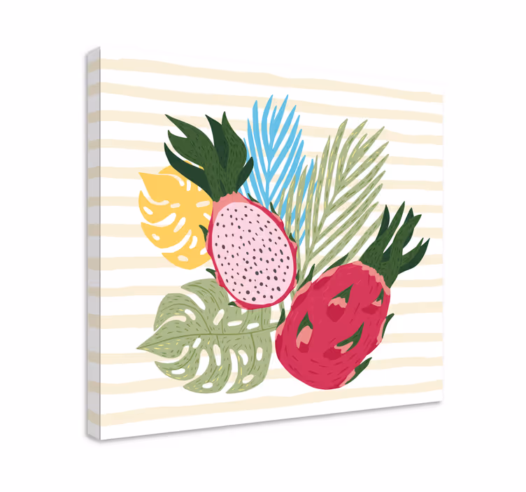 Canvas stilleven en fruit tropisch fruitarrangement - TenStickers