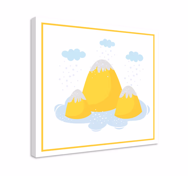 Canvas landschap gele bergtoppen - TenStickers
