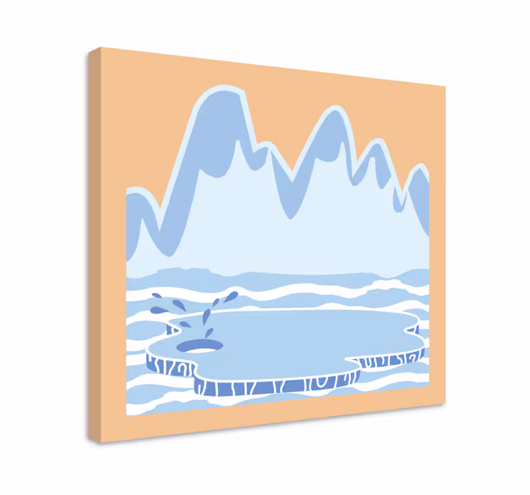 Canvas landschap ijsberglandschap - TenStickers
