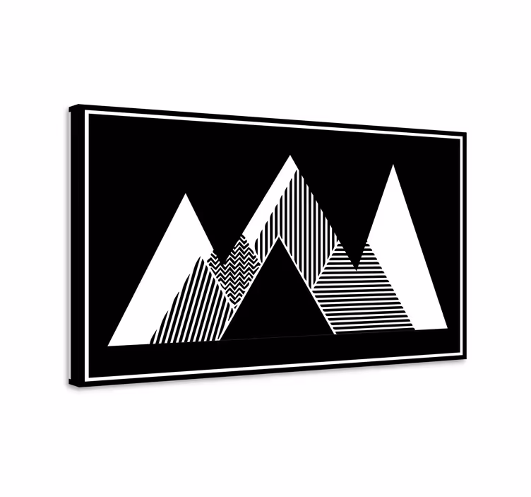 Geometrisch canvas schilderij bergtoppen patroon - TenStickers