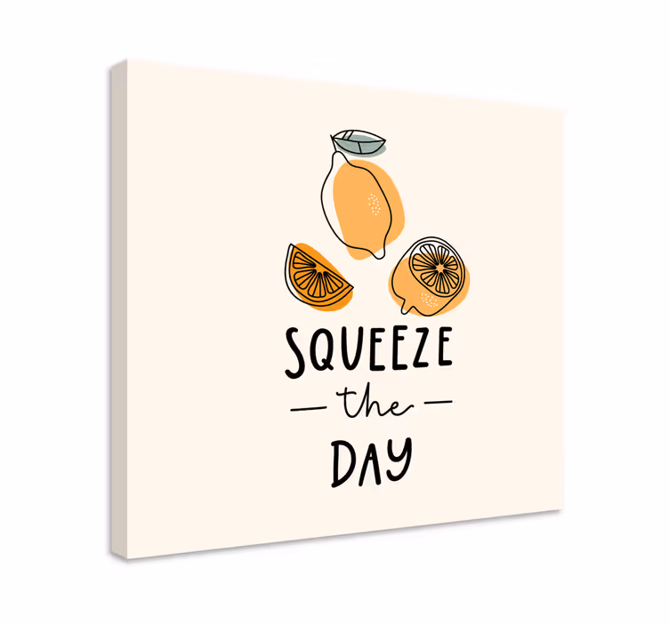 Canvas stilleven en fruit knijp de dag - TenStickers