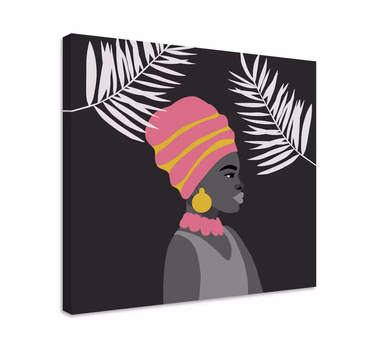 Canvas schilderij mensen en karakters elegante zwarte vrouw - TenStickers