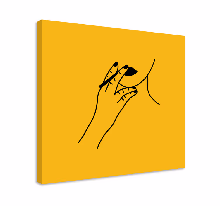 Vintage canvas schilderij stijlvolle handgebaren - TenStickers