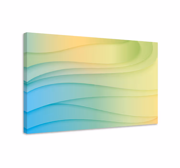 Golfpatroon fusie Modern canvas schilderij - TenStickers