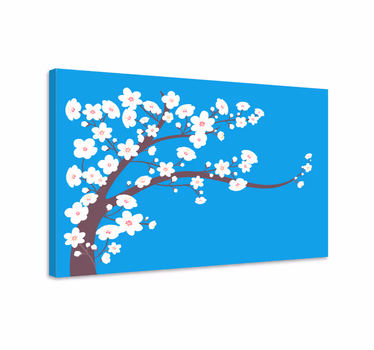 Canvas schilderij bloemen en planten kersenbloesem boom - TenStickers