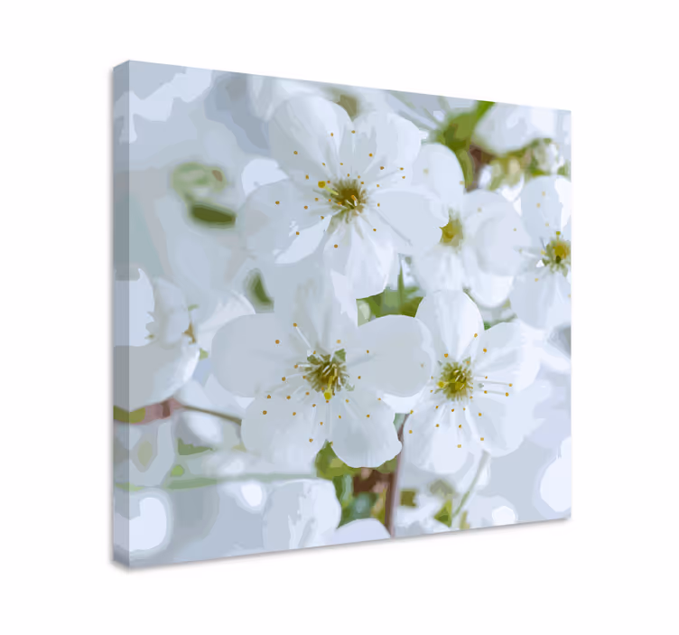 Canvas schilderij bloemen en planten kersenbloesem bloei - TenStickers