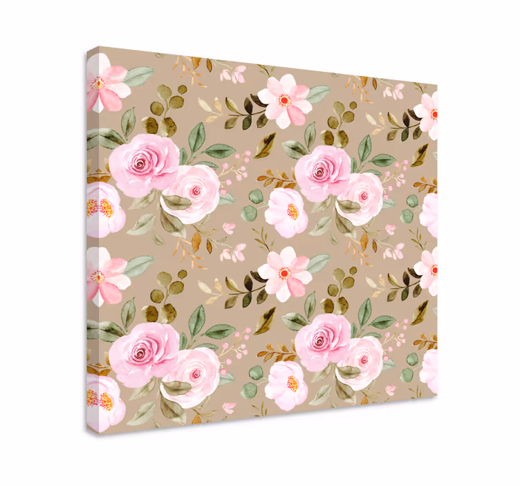 Canvas schilderij bloemen en planten blush bloom compositie - TenStickers