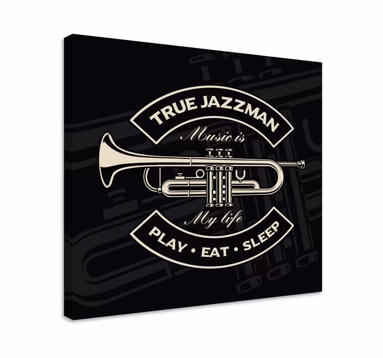 Canvas schilderij muziek Echte jazzman - TenStickers