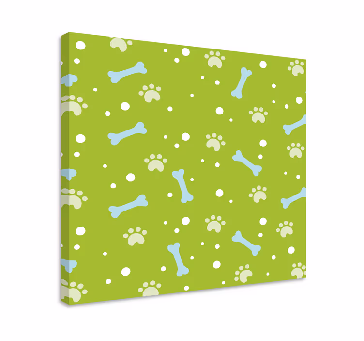 Canvas schilderij hond pootafdruk patroon - TenStickers