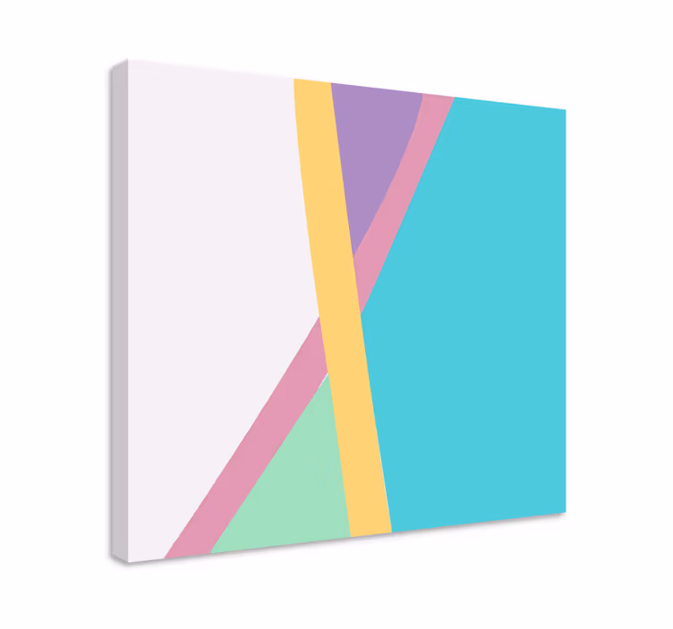 Canvas schilderij abstract kleurrijk geometrisch spel - TenStickers