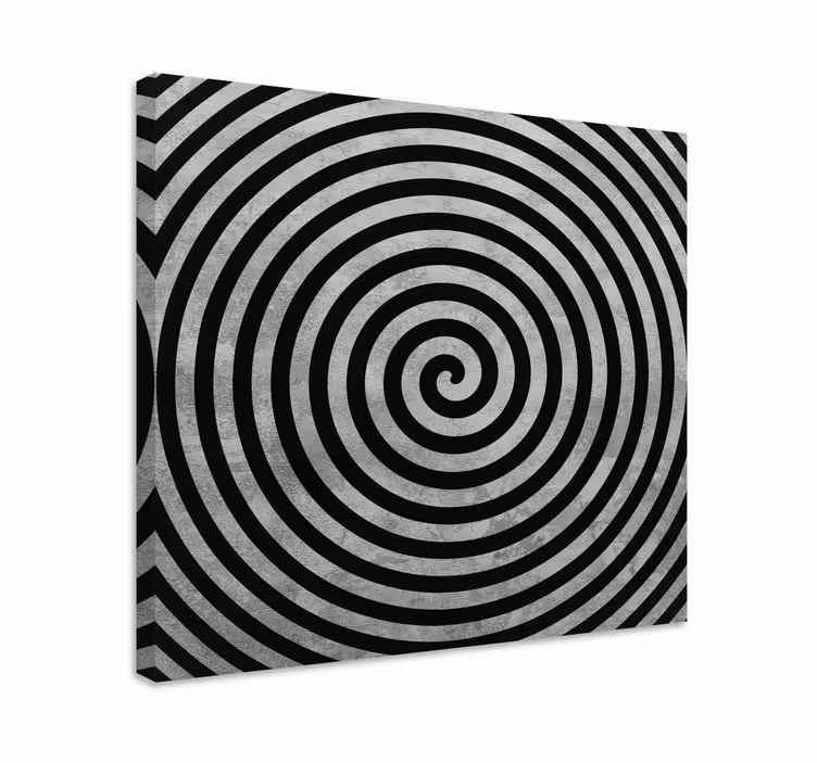 3D canvas schilderij Zwart-wit werveling - TenStickers
