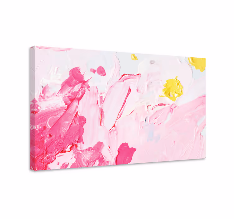 Canvas landschap abstracte roze draaiingen - TenStickers