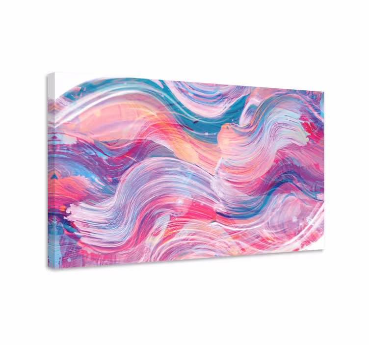 Kleurrijke wervelpatronen Canvas schilderij abstract - TenStickers