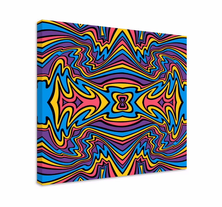 Geometrisch canvas schilderij levendige abstracte patronen - TenStickers