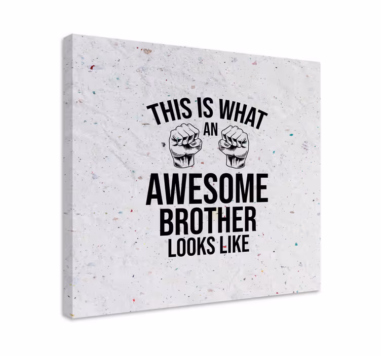 Canvas schilderij tekst geweldige broer quote - TenStickers