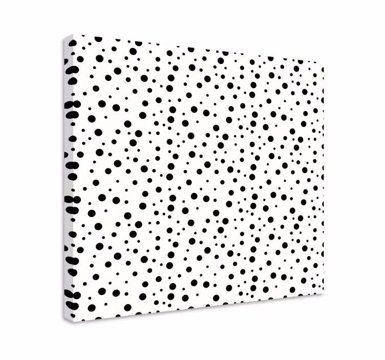 Geometrisch canvas schilderij monochroom stippenpatroon - TenStickers