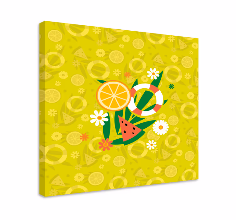 Canvas stilleven en fruit tropisch fruit genot - TenStickers