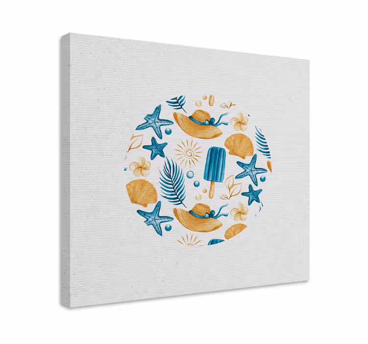 Canvas schilderij marine zomer ijsje - TenStickers