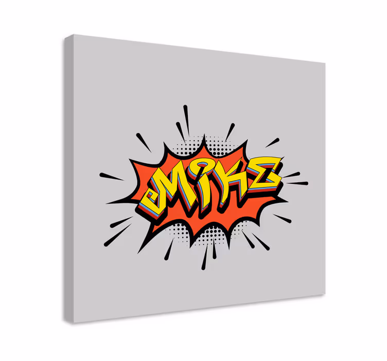 Alphabet canvas schilderij comic lettering stijl - TenStickers