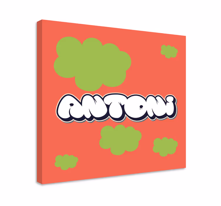 Alphabet canvas schilderij speelse lettertype stijl - TenStickers