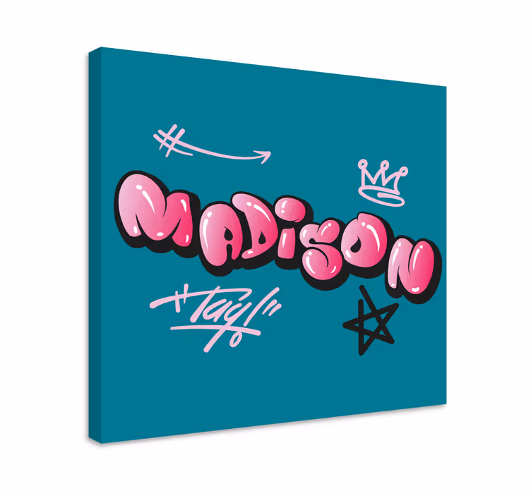 Alphabet canvas schilderij creatief naam ontwerp - TenStickers