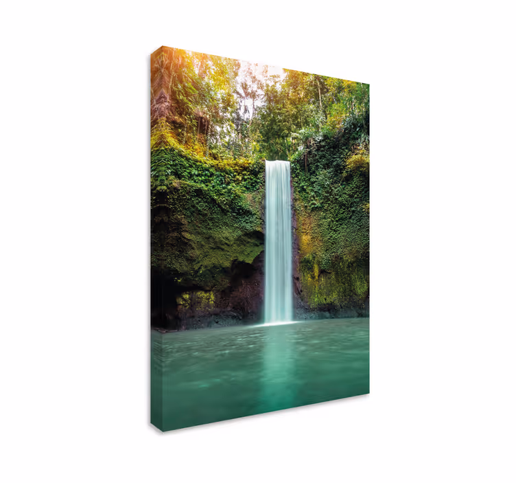 Canvas landschap vredige waterval landschap - TenStickers