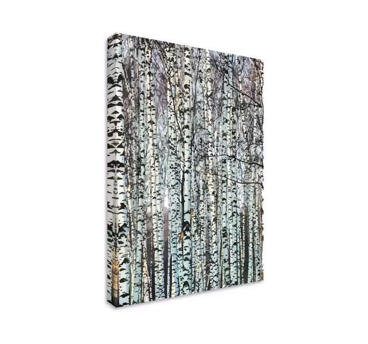 Berkenbos sereniteit Canvas bomen - TenStickers