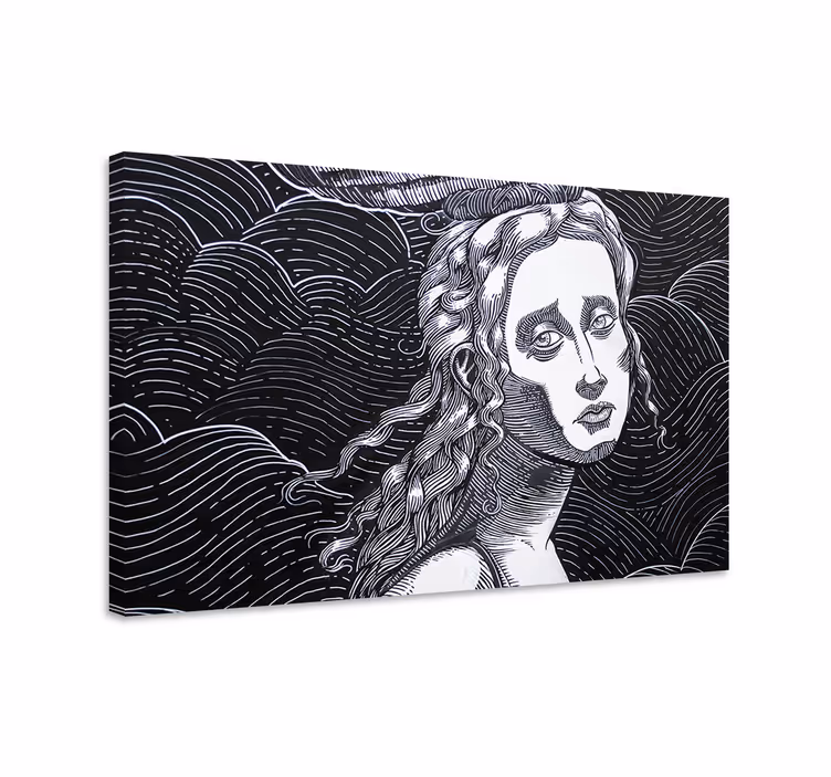 Canvas schilderij kunst expressief portret - TenStickers