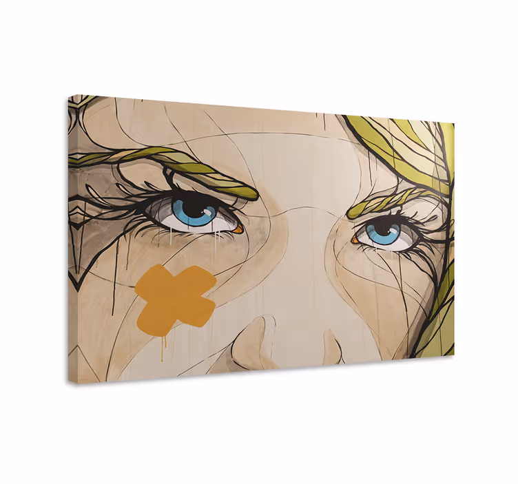 Canvas schilderij mensen en karakters vrouwelijk portret - TenStickers