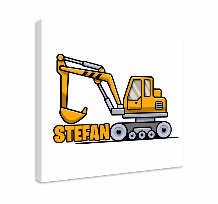 Canvas schilderij andere teksten graafmachine ontwerp - TenStickers