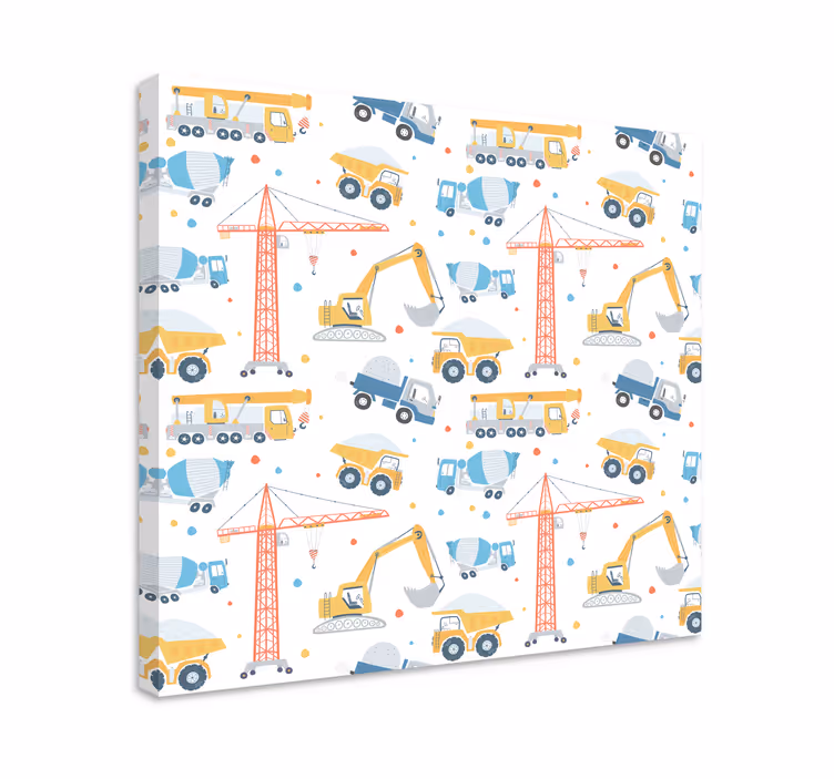Canvas schilderij sporten constructievoertuigen spelen - TenStickers
