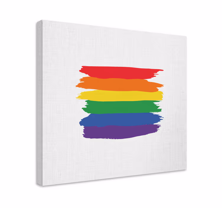 Vintage canvas schilderij met gedurfde strepen design - TenStickers