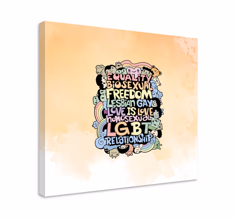 Canvas schilderij tekst liefde is liefde - TenStickers